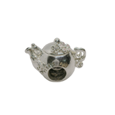 *VERY RARE Genuine PANDORA 797065CZ Enchanted Tea Pot Charm with Clear Zirconia and Pink Enamel
